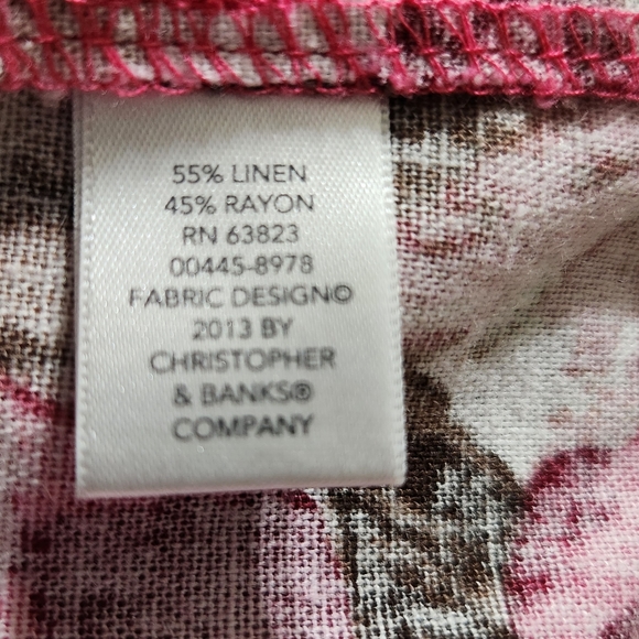 CJ BANKS  SIZE 1X linen/rayon blend , 3/4 sleeve button front jacket. - Picture 7 of 8
